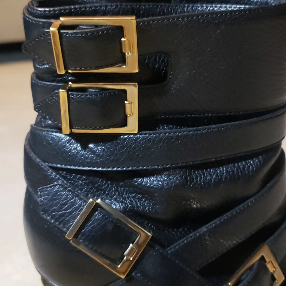 Versace size 39 color black leather 100% Authentic - Picture 8 of 17